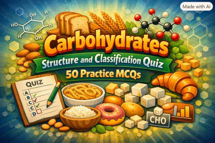 Carbohydrates Structure and Classification Quiz – 50 Practice MCQs