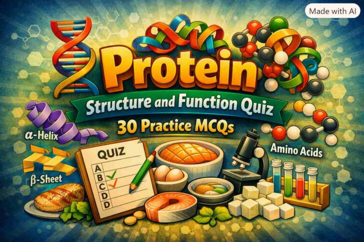 Protein Structure and Function Quiz – 30 MCQs with Explanations