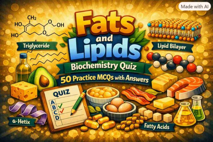 Fats and Lipids Biochemistry Quiz