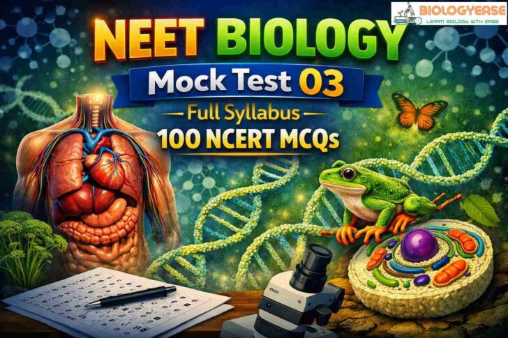 NEET Biology Full Syllabus Mock Test 03 100 NCERT MCQs