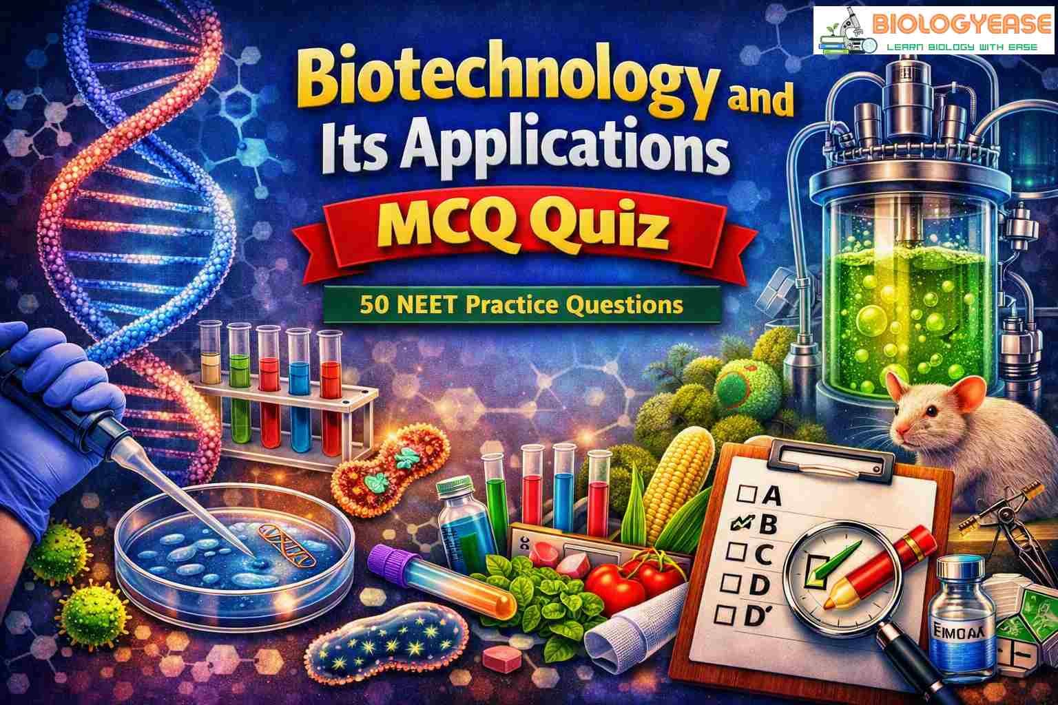 biotechnology and its applications mcq quiz