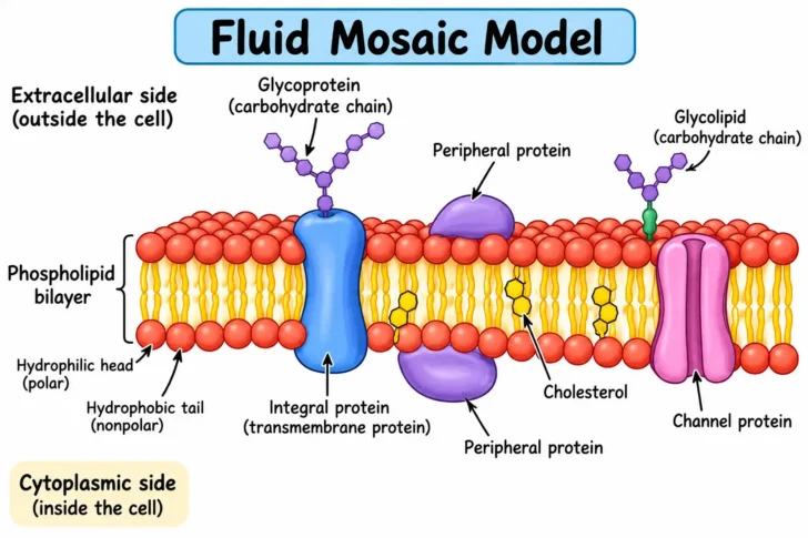 Fluid Mosaic Model: Diagram, Structure & Functions